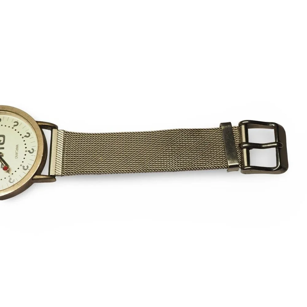 Marciano‎ (Guess) Que Vintage Mesh Band Unisex Watch- Silver - Needs Battery